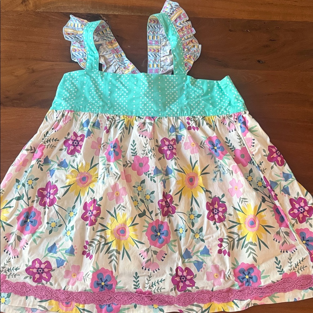Matilda Jane Floral Top with Ruffle Straps